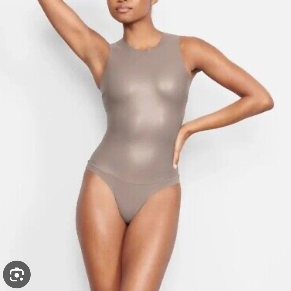 SKIMS faux leather bodysuit